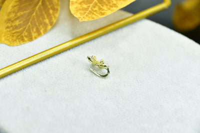 MAYII  - Gold Stainless Steel  Star Flower Nosepin - One Size