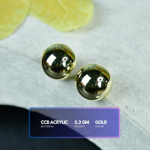 Mayii Golden Ball Shaped CCB Earrings – One Size - Mayii - Mayii