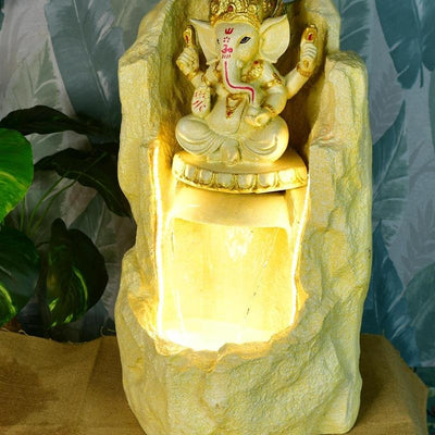 Mayii Golden Ganesha Water Fountain – Elegant Ganesha Sitting Waterfall for Luxurious Home Decor & Gifts image 4
