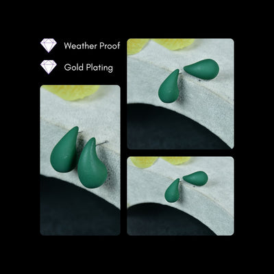 MAYII  Green CCB Tera Drop Earrings -One Size image 4