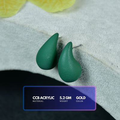 MAYII  Green CCB Tera Drop Earrings -One Size