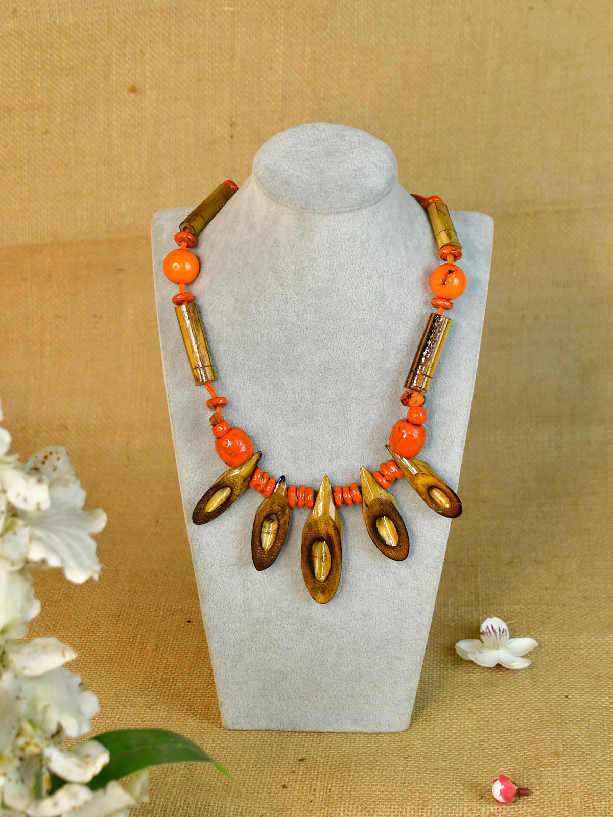 Mayii Handcrafted Bamboo Slice Necklace: Eco - Friendly Accessory - Mayii - Mayii