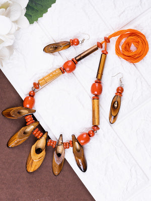 Mayii Handcrafted Bamboo Slice Necklace: Eco - Friendly Accessory - Mayii - Mayii