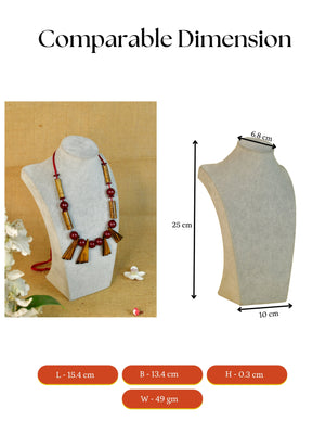 Mayii Handcrafted Bamboo Triangle Necklace: Eco - Friendly Design - Mayii - Mayii