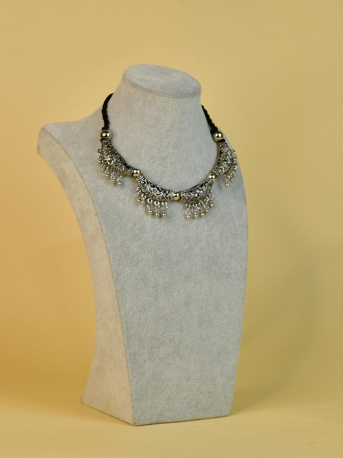 Mayii Handcrafted German Silver Choker with Water Drop Earrings - Mayii - Mayii