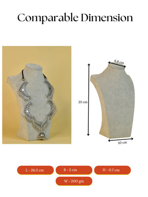 Mayii Handcrafted German Silver Necklace: Flower Petal Pattern image 4