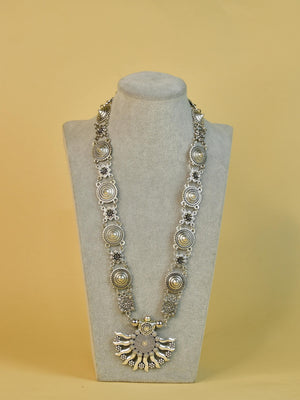 Mayii Handcrafted German Silver Necklace: Sun with Ten Rays - Mayii - Mayii