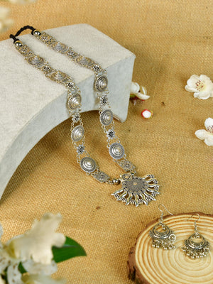 Mayii Handcrafted German Silver Necklace: Sun with Ten Rays - Mayii - Mayii