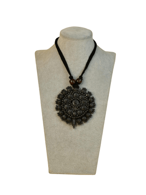 Mayii Handcrafted Terracotta Necklace: Large Flower Pendant - Mayii - Mayii