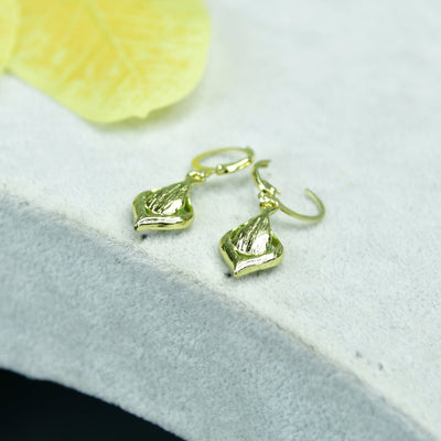 MAYII Lime Crystal Gold and Lime color Stainless Steel Earrings - One Size