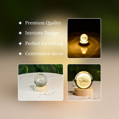 Mayii LunaSphere: Enchanting Crystal Ball Lamp with Moon Glow image 4