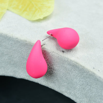 MAYII  Pink CCB Tera Drop Earrings -One Size