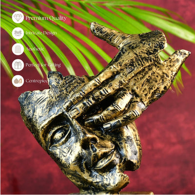 Mayii Resin Hand-on-Face Sculpture – Trendy Home Decor Accent & Unique Gift Idea image 4