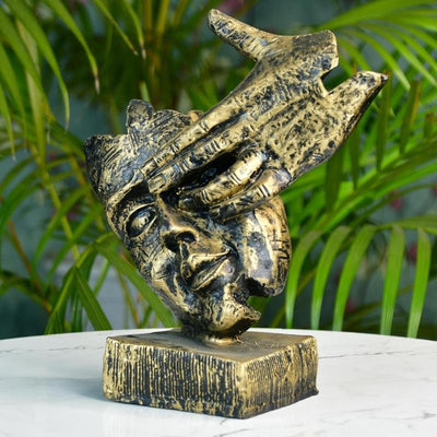 Mayii Resin Hand-on-Face Sculpture – Trendy Home Decor Accent & Unique Gift Idea