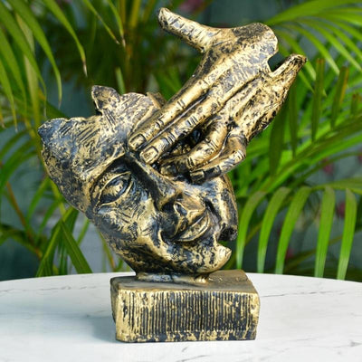 Mayii Resin Hand-on-Face Sculpture – Trendy Home Decor Accent & Unique Gift Idea