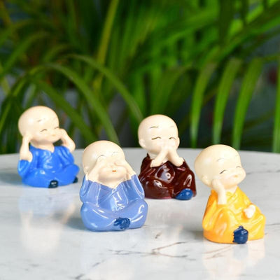 Mayii Resin Mini Monk Set of 4