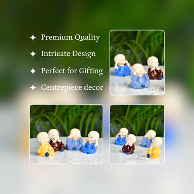 Mayii Resin Mini Monk Set of 4