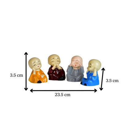Mayii Resin Mini Monk Set of 4 image 4