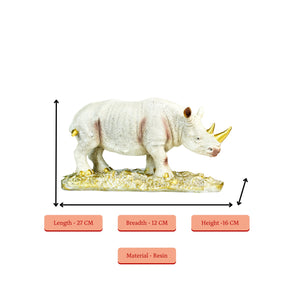 Mayii Resin White Rhino Decor - MAYII - Mayii