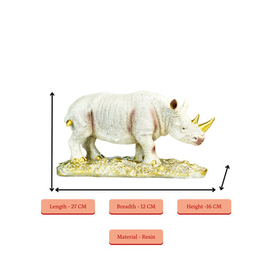 Mayii Resin White Rhino Decor