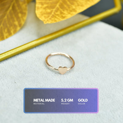 MAYII - Rose Gold Heart Ring Stainless Steel - One Size
