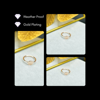 MAYII- Rose Gold Round Ring Stainless Steel - One Size image 3