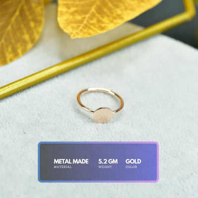 MAYII- Rose Gold Round Ring Stainless Steel - One Size