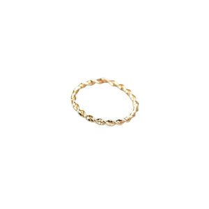 MAYII - Rose Gold Twisted Metal Ring Stainless Steel - One Size - Mayii - Mayii