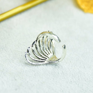 MAYII - Silver Butterfly Wing Ring Set Stainless Steel - One Size - Mayii - Mayii