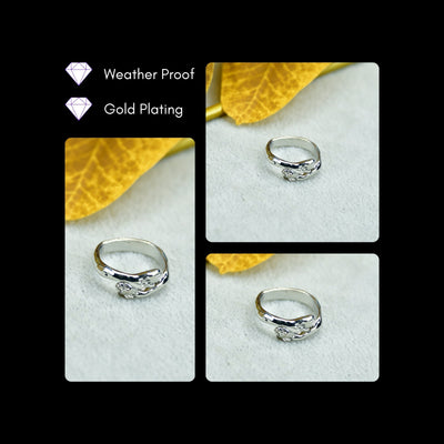 MAYII - Silver Hand in Hand Ring Stainless Steel - One Size