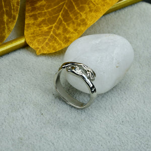 MAYII - Silver Hand in Hand Ring Stainless Steel - One Size - Mayii - Mayii