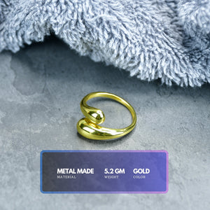 MAYII - Silver Teardrop Ends Ring Stainless Steel - One Size - Mayii - Mayii