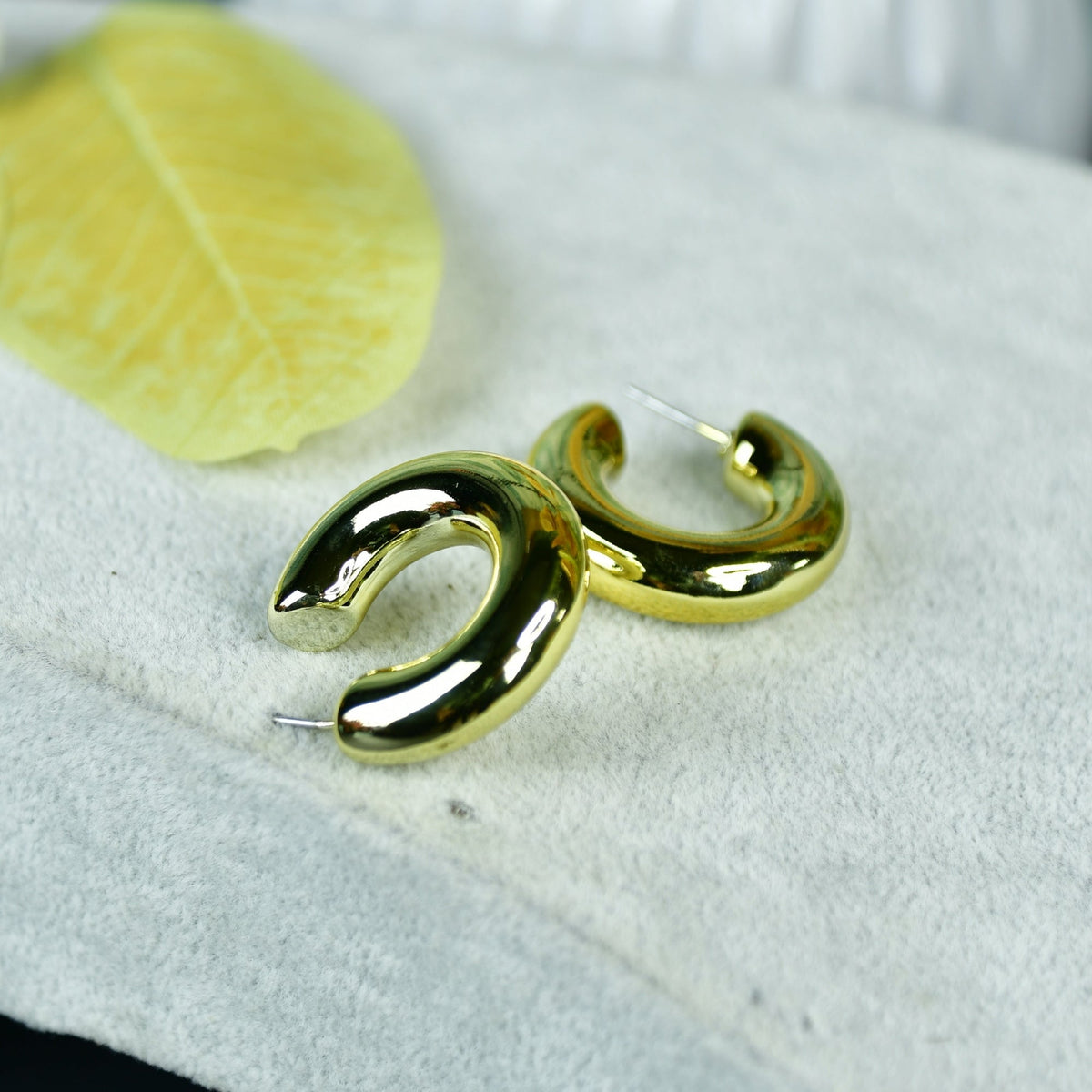 Mayii Small 3/4 Round Golden CCB Earrings – One Size - Mayii - Mayii