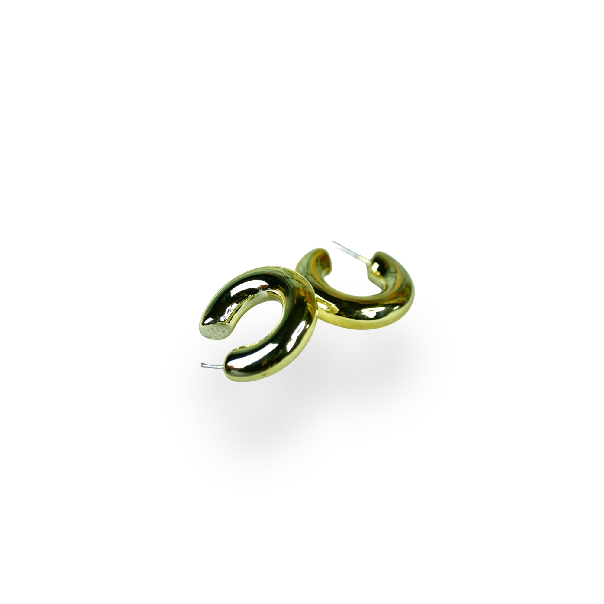Mayii Small 3/4 Round Golden CCB Earrings – One Size - Mayii - Mayii