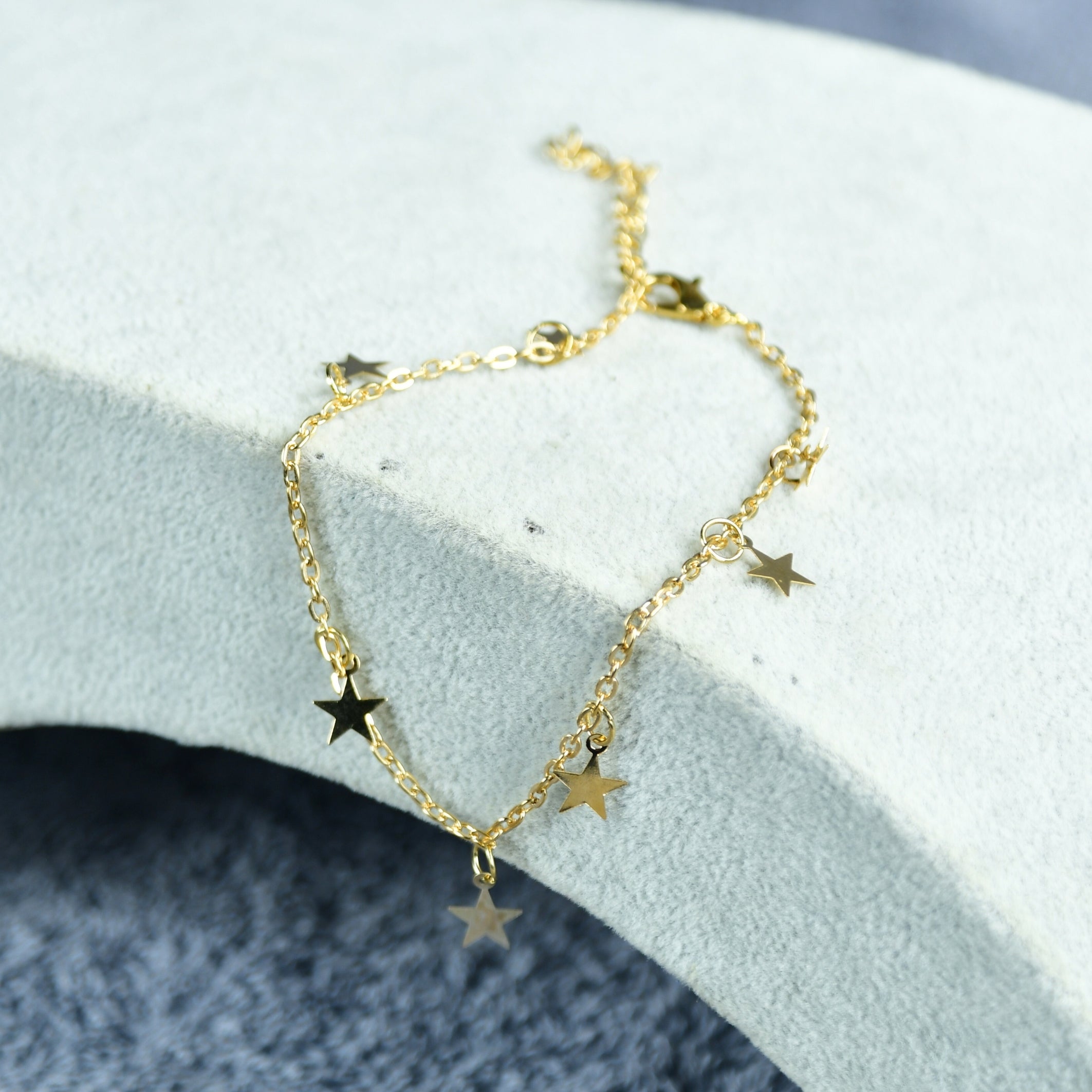 MAYII Star Chained Anklet - Gold - Stainless Steel - One Size - Mayii - Mayii