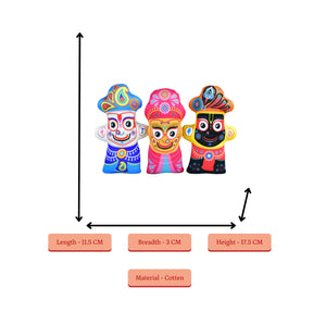 Mayii Stitched Cotton Jagannath Trio - MAYII - Mayii