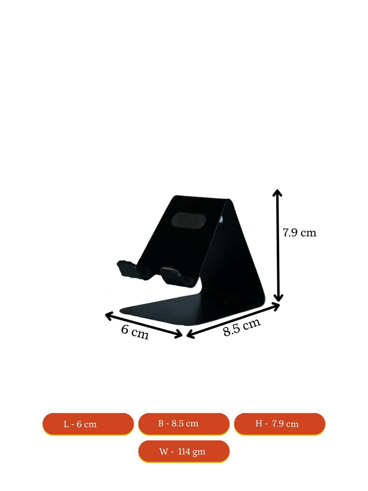Mayii - Trendy Black Metal Phone Holder - Perfect Gift - MAYII - Mayii