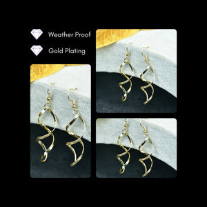MAYII Twisted Gold Stainless Steel Earring Threads - One Size - Mayii - Mayii