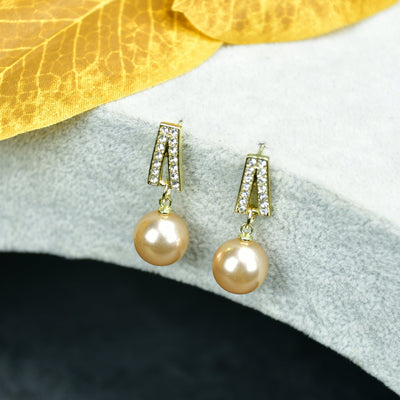 MAYII White Lining Gold Stainless Steel Earrings -One Size