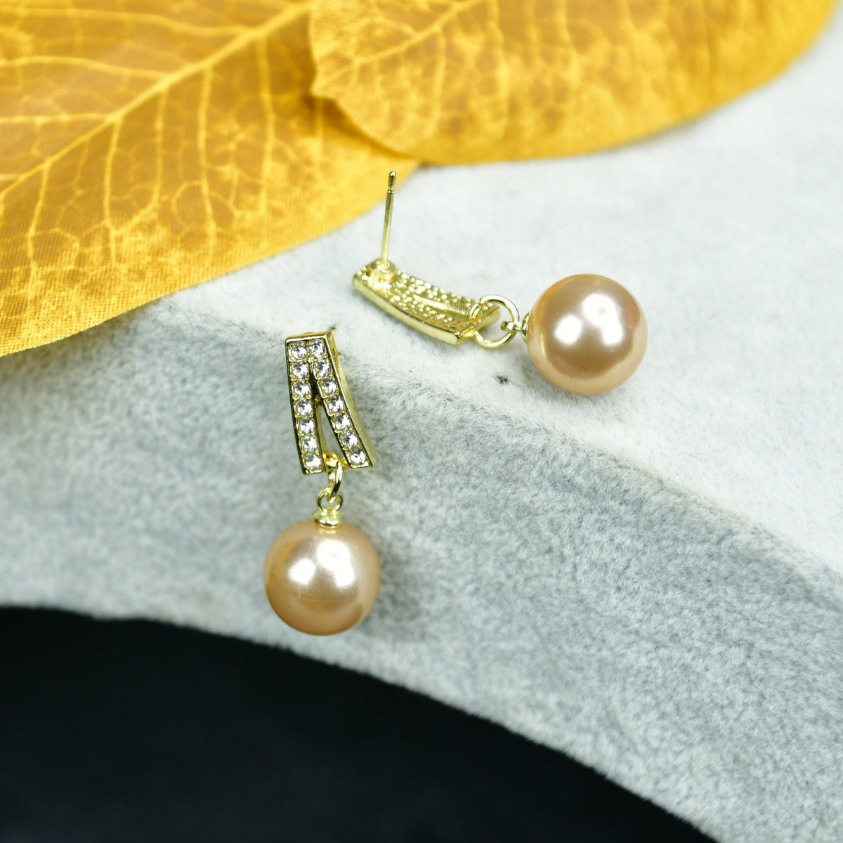 MAYII White Lining Gold Stainless Steel Earrings - One Size - Mayii - Mayii