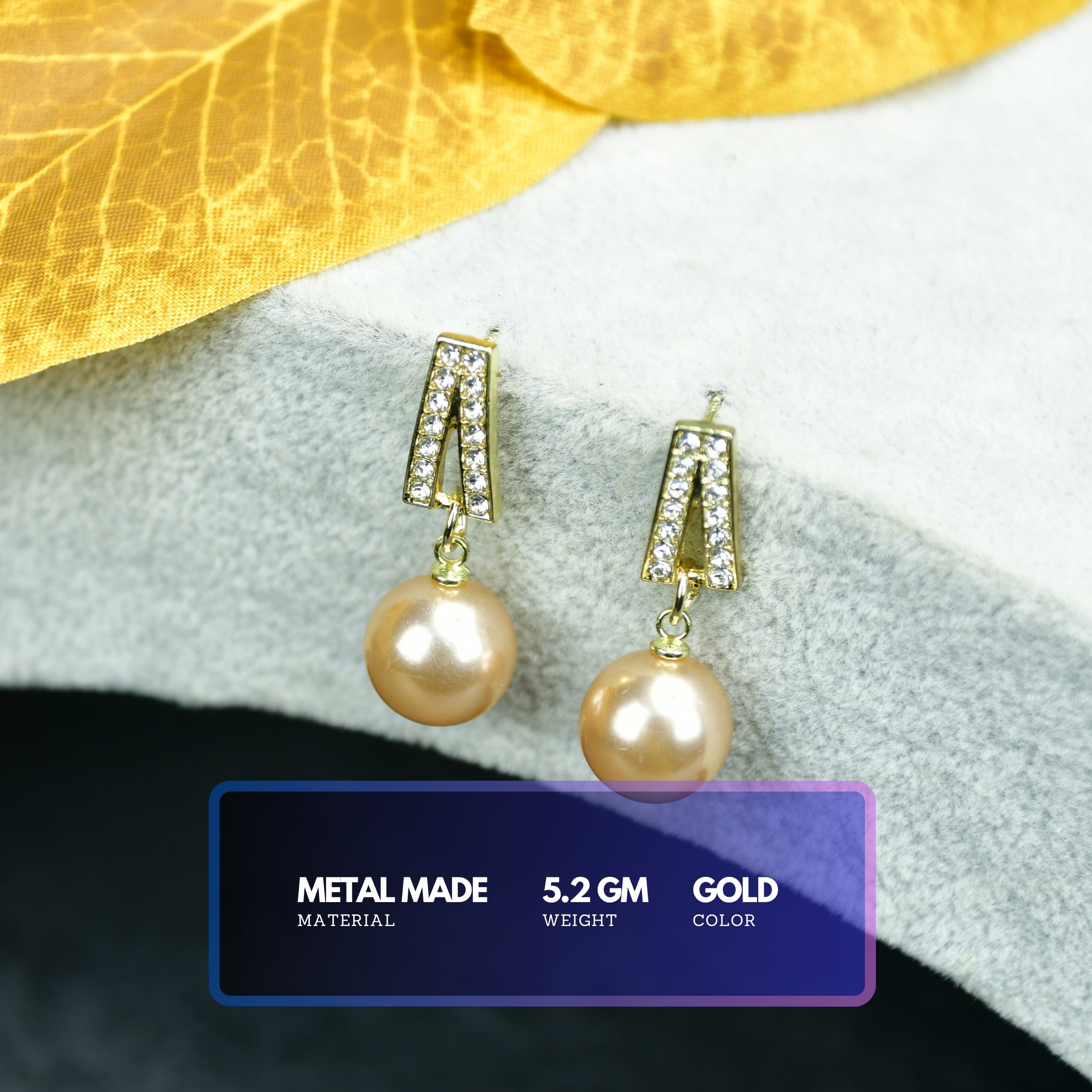 MAYII White Lining Gold Stainless Steel Earrings - One Size - Mayii - Mayii