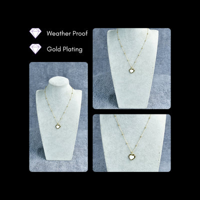 MAYII White Love Pendant Necklace Gold Stainless Steel - One Size
