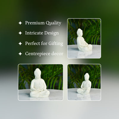 Mayii White Resin Buddha image 3