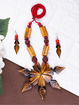 Mayii's Handcrafted Bamboo Flower Necklace - Trendy Accessory - Mayii - Mayii