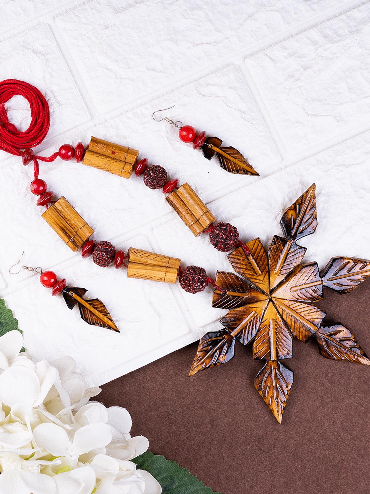 Mayii's Handcrafted Bamboo Flower Necklace - Trendy Accessory - Mayii - Mayii