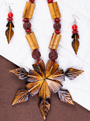 Mayii's Handcrafted Bamboo Flower Necklace - Trendy Accessory - Mayii - Mayii