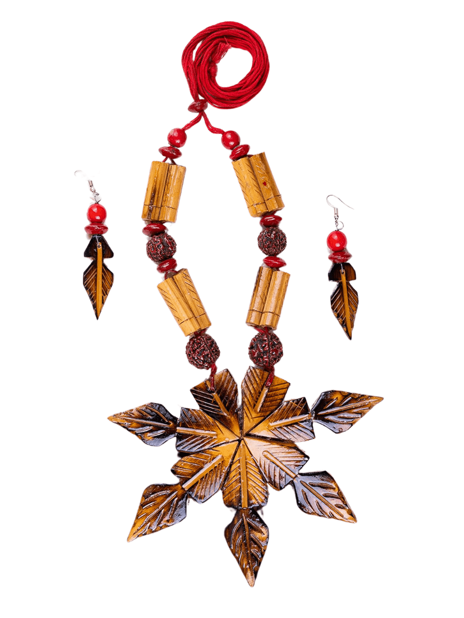 Mayii's Handcrafted Bamboo Flower Necklace - Trendy Accessory - Mayii - Mayii