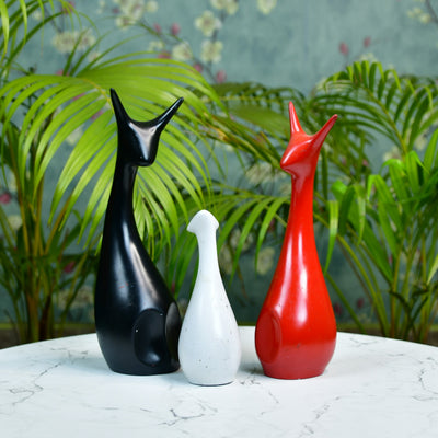 MAYII Resin Cat Figurine Set - Elegant Tabletop Decor